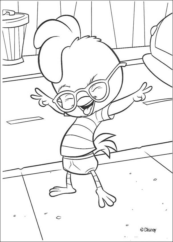 Cool Chicken Little Coloring Pages 607x850 Cool Chicken Little Coloring Pages