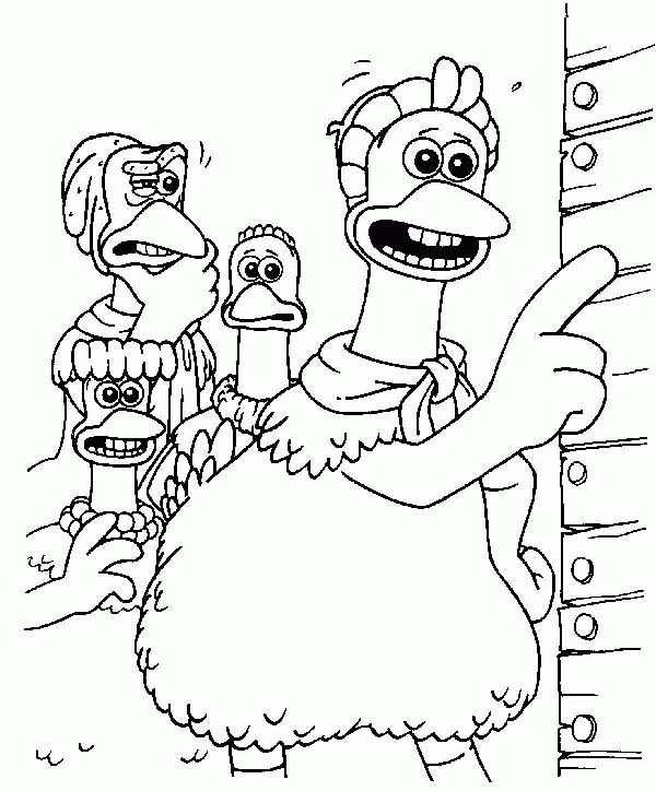 600x724 Ginger Checking Situation In Chicken Run Coloring Pages Batch