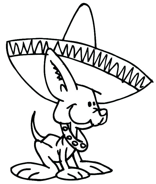 600x705 Chihuahua Coloring Pages Chihuahua Dog With A Bow Coloring Pages