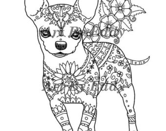 340x270 Chihuahua Coloring Etsy