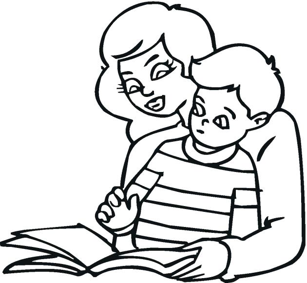 630x581 Reading Coloring Page Reading Coloring Pages Free Reading Coloring