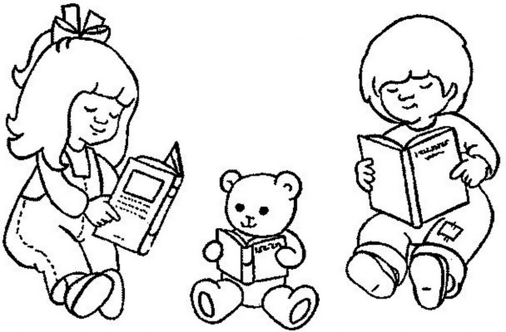 1024x673 Children Reading Colouring Pages, Reading Colouring Pages