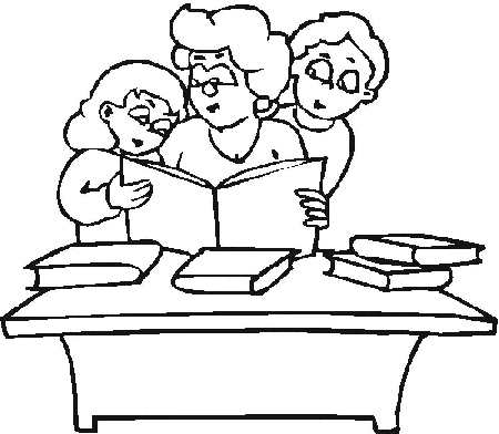 450x392 Children Reading Books Coloring Pages, Coloring Pages Children