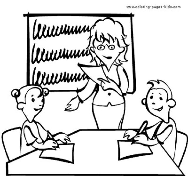 Children At School Coloring Pages