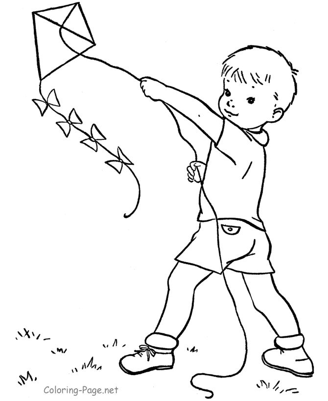 Outline Picture Of Kite Coloring Pages Of Child Flying Kites 670x820 Outline Picture Of Kite Coloring Pages Of Child Flying Kites
