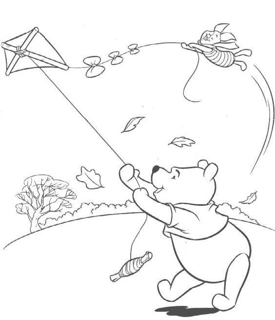 Pooh Amp Piglet Flying A Kite 564x655 Pooh Amp Piglet Flying A Kite