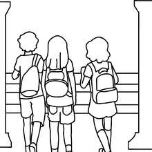 Kids Playing Coloring Pages 220x220 Kids Playing Coloring Pages