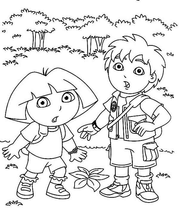 Diego And Dora The Explorer Run Coloring Page For Sweet Draw Image 600x720 Diego And Dora The Explorer Run Coloring Page For Sweet Draw Image