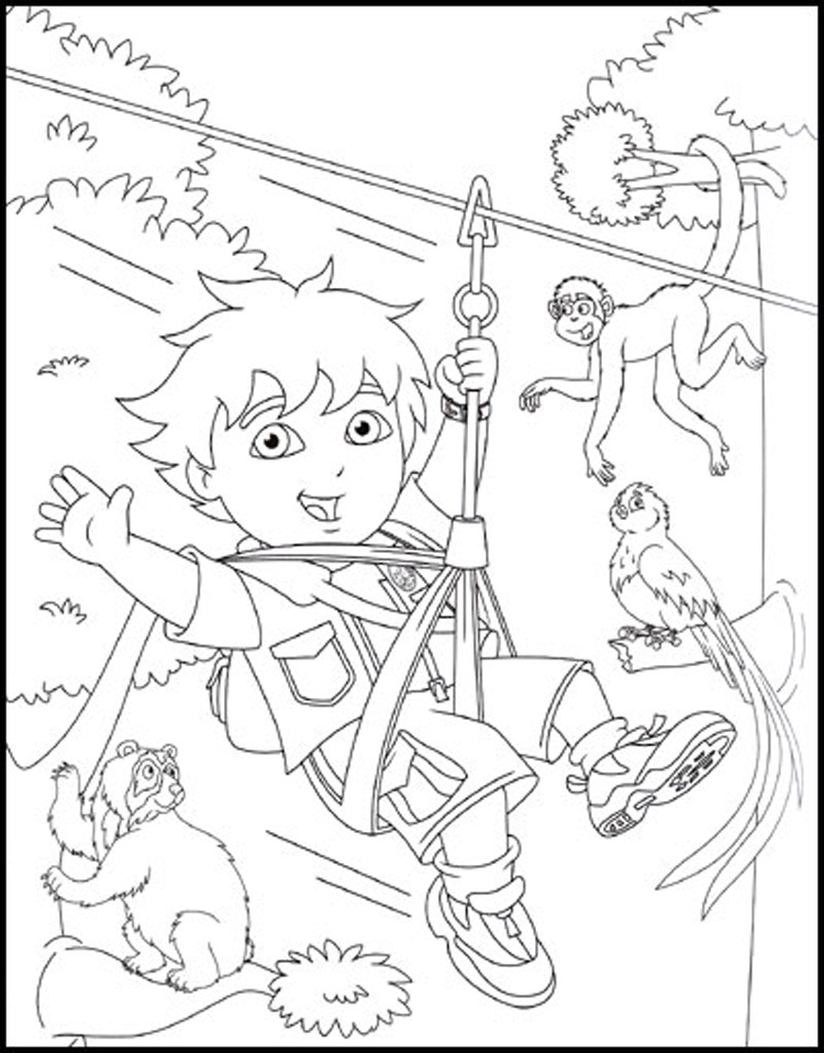 Free Printable Diego Coloring Pages For Kids 750x958 Free Printable Diego Coloring Pages For Kids