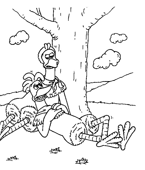 Chicken Run Relax Under A Tree Chicken Run Coloring Pages 600x702 Chicken Run Relax Under A Tree Chicken Run Coloring Pages