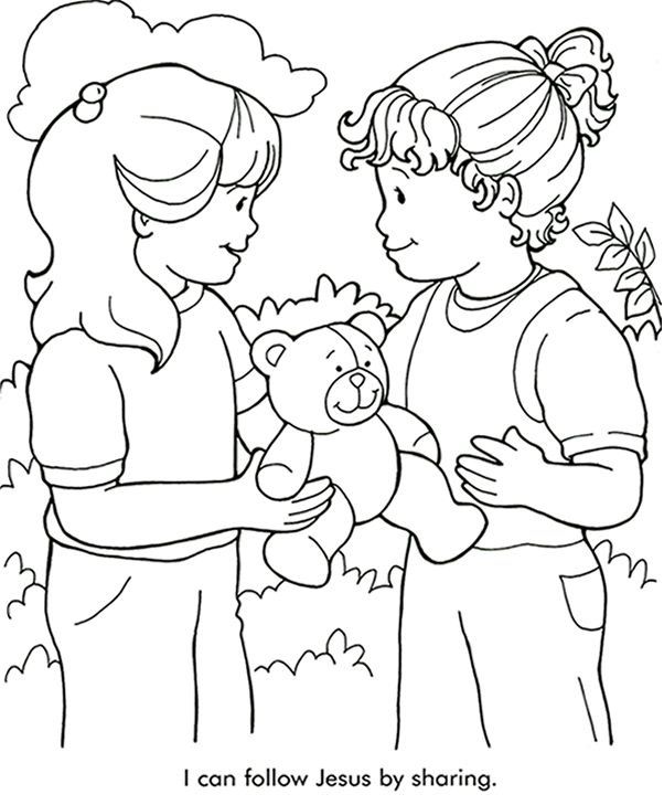 Sharing Coloring Page Sunday School Sunday School 602x729 Sharing Coloring Page Sunday School Sunday School