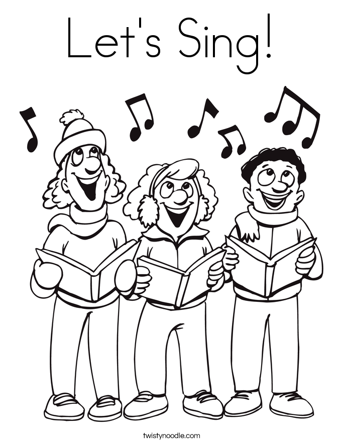 Let's Sing Coloring Page 685x886 Let's Sing Coloring Page