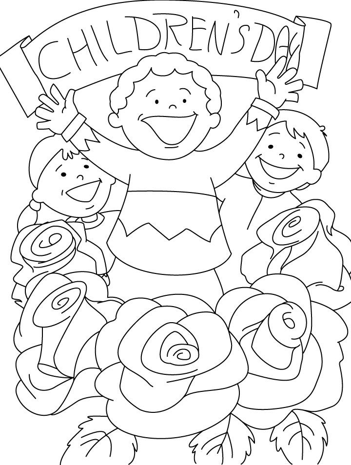 720x954 Childrens Day Coloring 5.jpg Dia Del