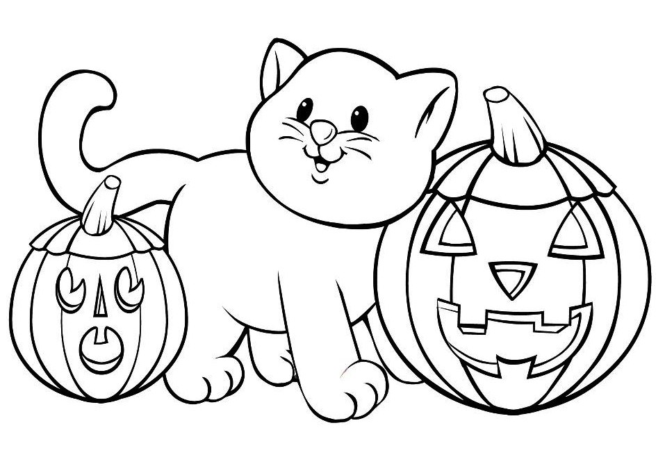 957x668 Children's Halloween Coloring Page (01) Happy Holidays!