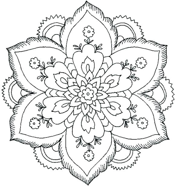 Mandala Coloring Pages Flower Mandala Coloring Pages High 580x615 Mandala Coloring Pages Flower Mandala Coloring Pages High