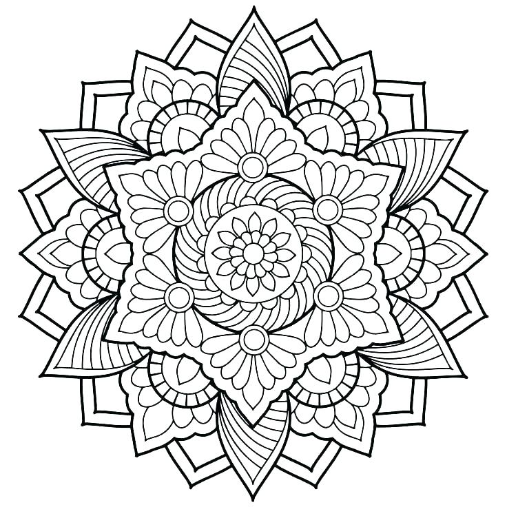 Mandala Coloring Pages 736x736 Mandala Coloring Pages