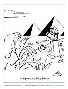 God Protected Baby Moses Coloring Page God Protected Baby Moses 230x298 God Protected Baby Moses Coloring Page God Protected Baby Moses