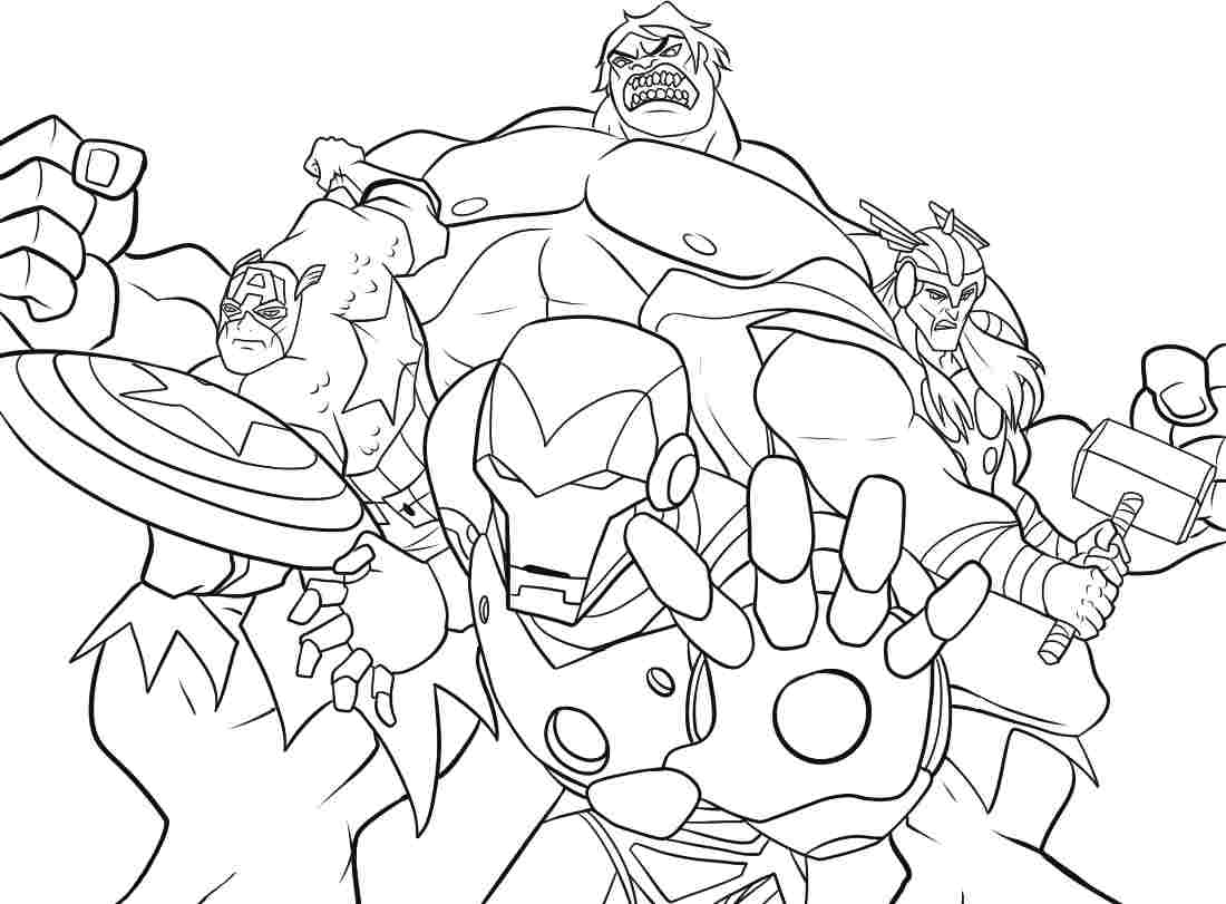 1100x811 Marvel Superhero Coloring Pages 1