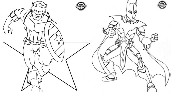 650x350 Superhero Coloring Pages For Kids A Pack Of Free Boys Vitlt Com