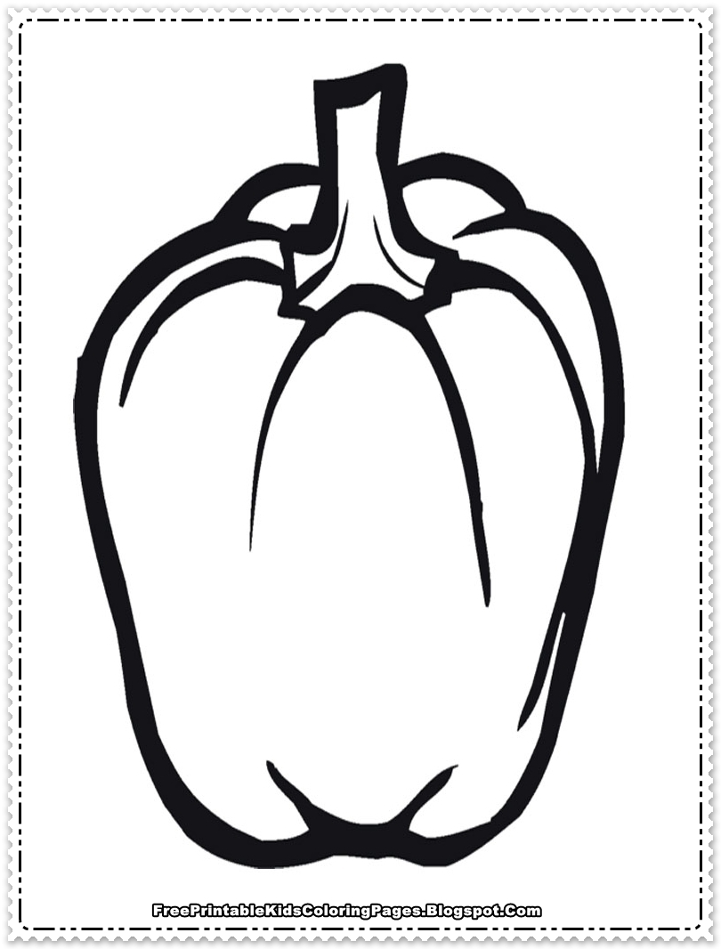 Chili Pepper Coloring Page at GetColorings.com | Free printable ...