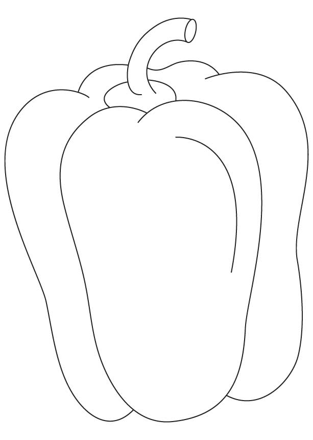 613x860 Green Pepper Coloring Pages