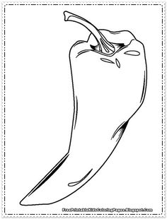 236x310 Chili Peppers Vegetables Coloring Pages For Kids, Printable Free