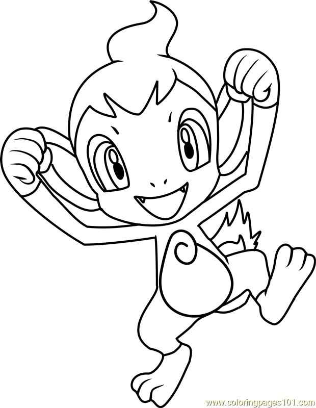 620x800 Chimchar Coloring Pages Chimchar Pokemon Coloring Page Free Pokmon