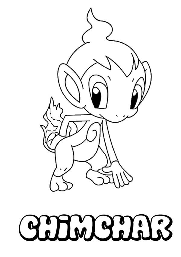 600x849 Appealing Pokemon Coloring Pages Chimchar