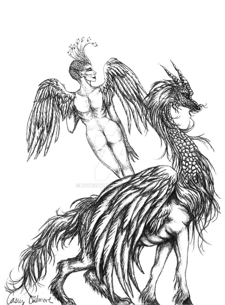 768x1041 Chimera Original Adult Coloring Page By Keyesay Keyesay