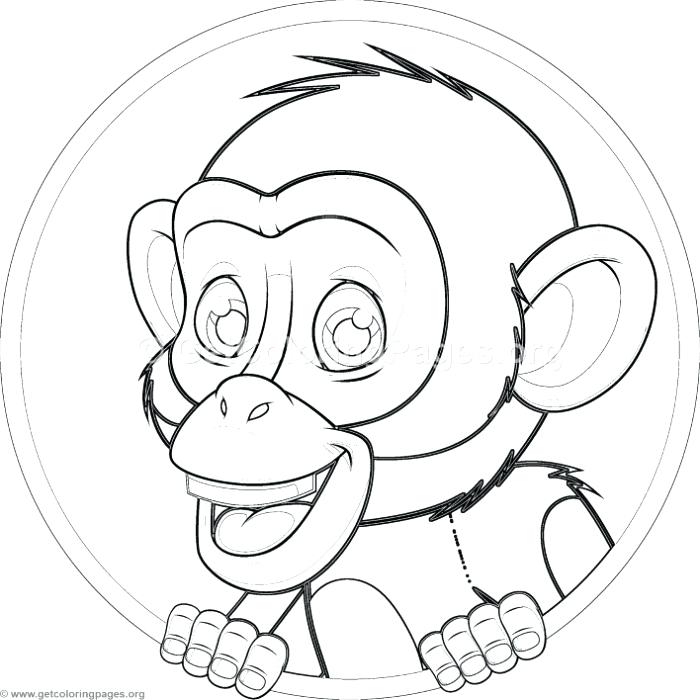 700x700 Chimpanzee Coloring Page Cute Baby Pages