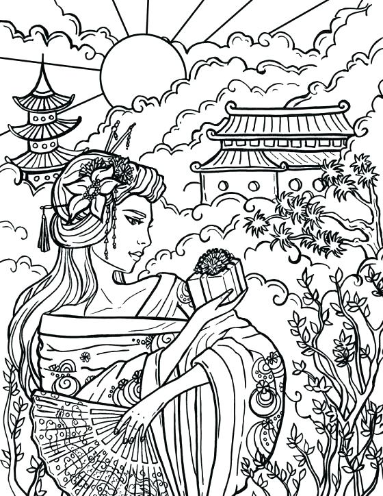 560x724 Chinese Coloring Pages Coloring Pages As Girl Small Astrology