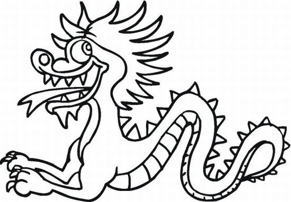 578x402 Chinese Dragon Pictures To Colour Chinese Dragon Coloring Pages
