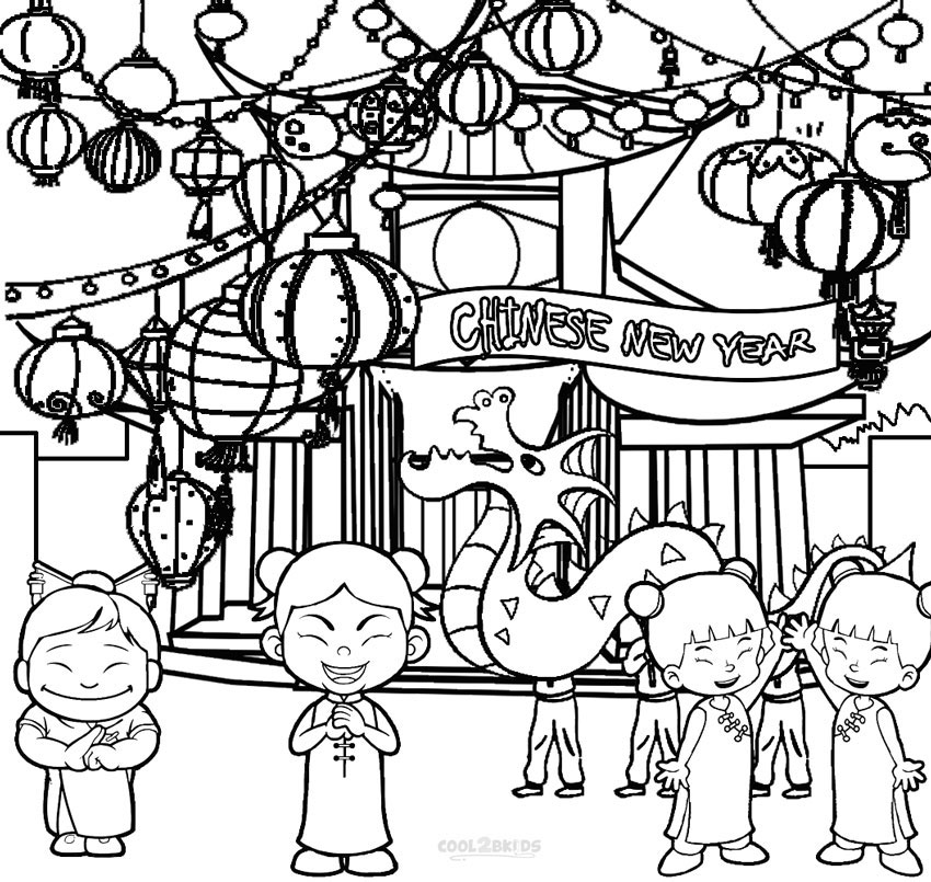 850x805 Printable Chinese New Year Coloring Pages For Kids Cool2bkids