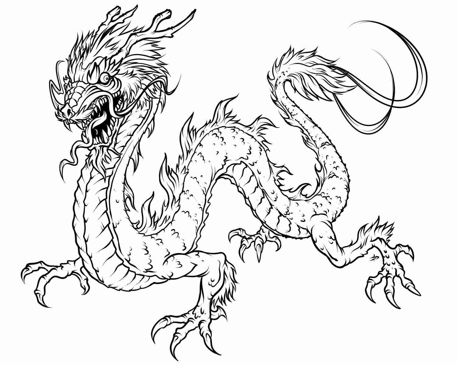 1500x1200 Chinese Dragon Coloring Pages Colouring 28 Free At Olegratiy