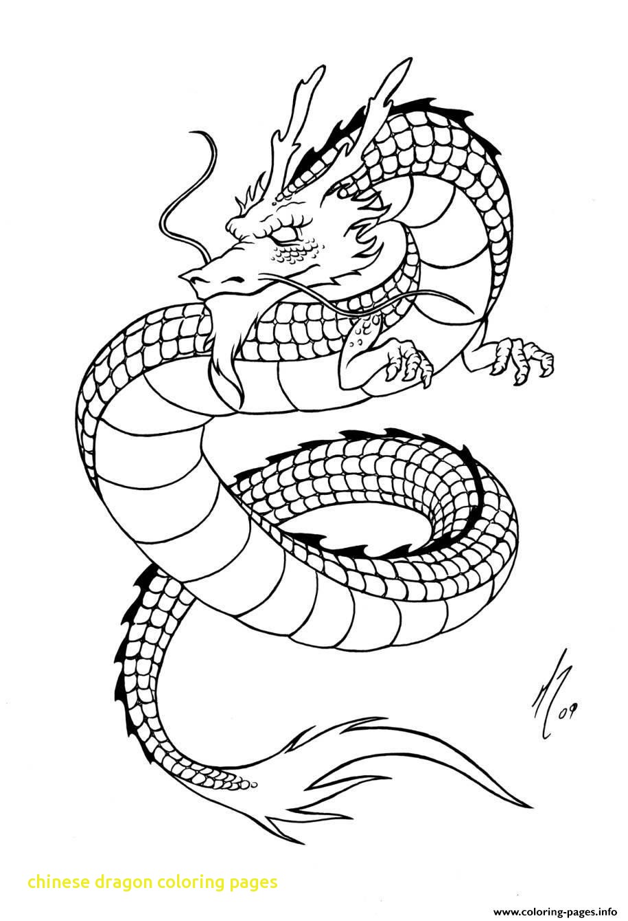 Chinese Dragon Coloring Pages With Adult Simple Printable 915x1340 Chinese Dragon Coloring Pages With Adult Simple Printable