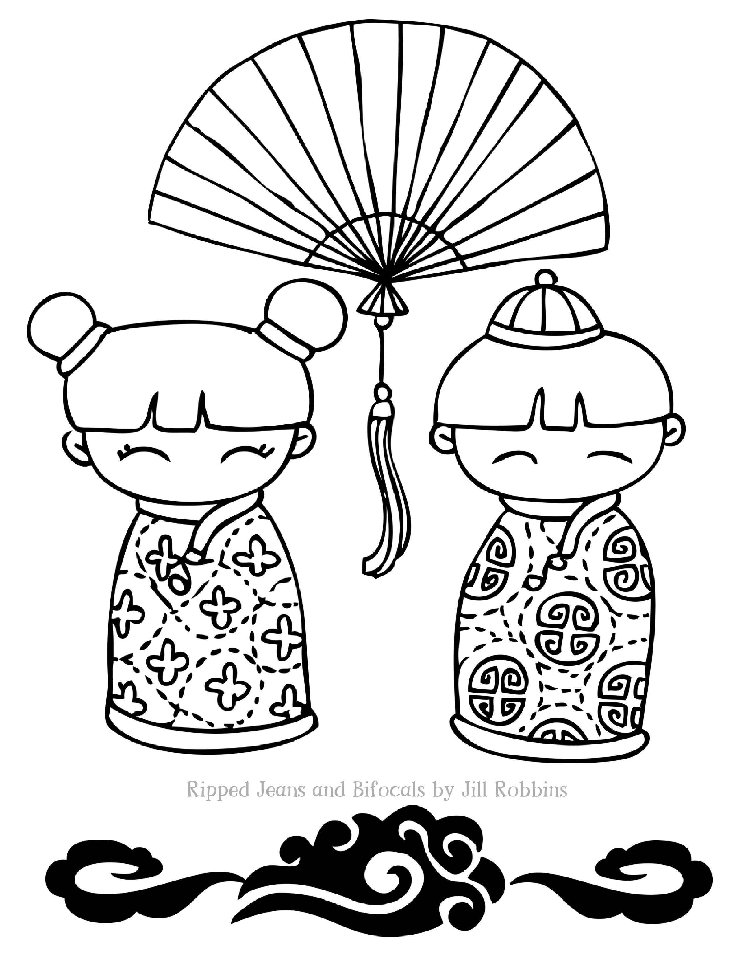 2550x3300 5 559 Chinese New Year Coloring Page