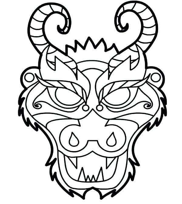 600x671 Chinese Dragon Coloring Pages Dragon Coloring Pages For Adults
