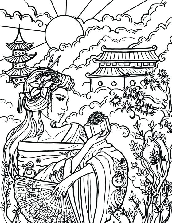 Chinese Coloring Pages Printable Coloring Page 560x724 Chinese Coloring Pages Printable Coloring Page