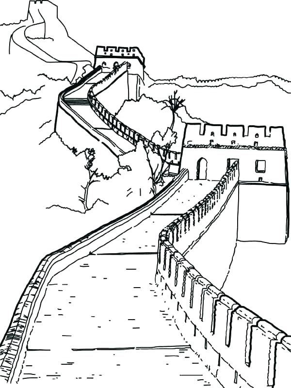 600x800 China Coloring Pages Coloring Pages Special Great Wall Of China