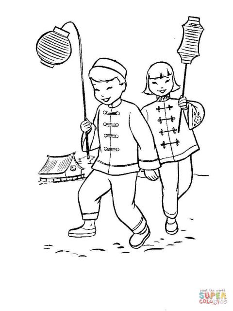 480x640 Chinese Coloring Pages Image Highest Quality Lantern Printable