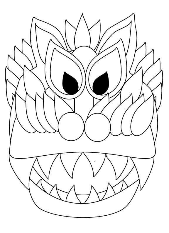 576x792 Chinese New Year Dragon And Lantern Coloring Sheets My Art