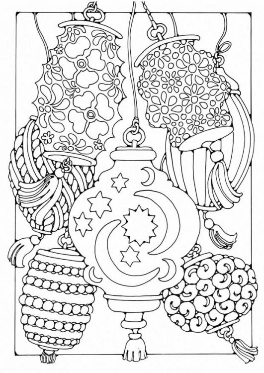 531x750 Coloring Page Lanterns Coloring Pics Adult