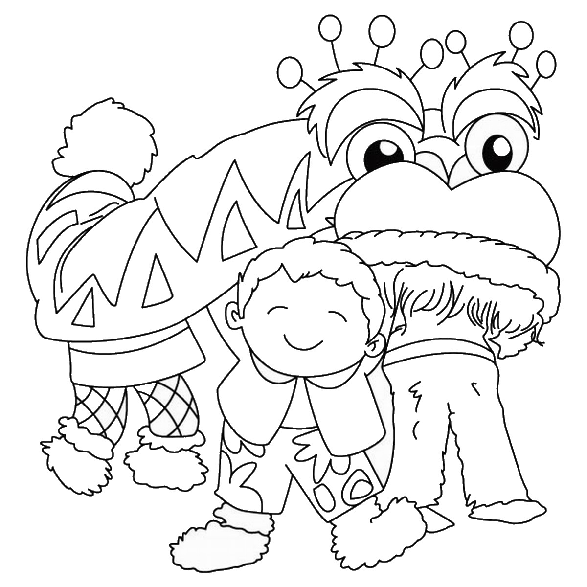 1200x1200 Chinese New Year Coloring Pages