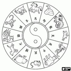236x236 Chinese Zodiac Coloring Page Chinese Zodiac, Worksheets
