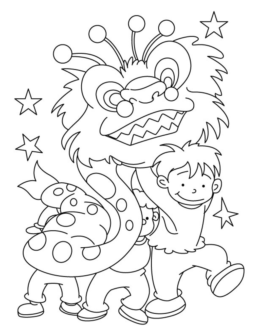 1022x1323 Coloring Page Chinese New Year Coloring Pages Chinese New Year