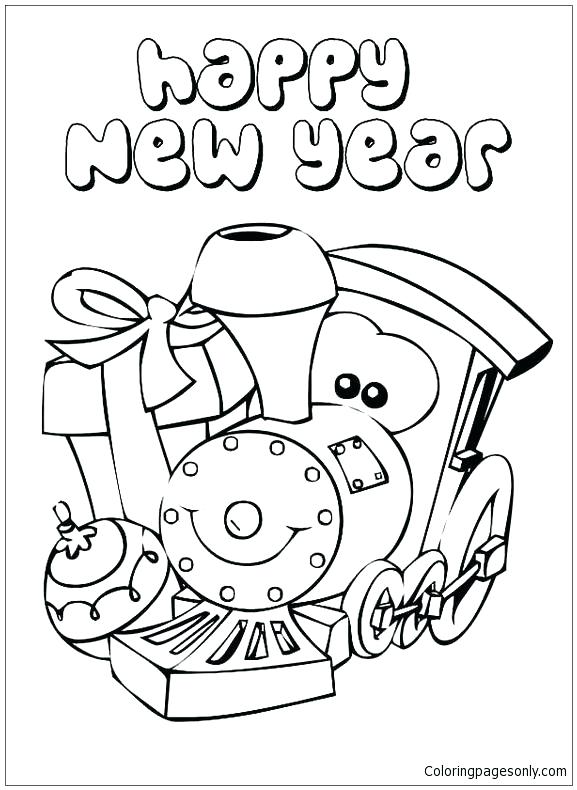 577x790 New Year Coloring Page New Years Coloring Sheets Happy New Year