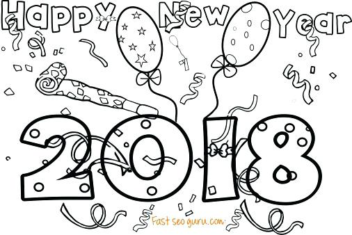 506x338 New Years Printable Coloring Pages Printable New Years Coloring