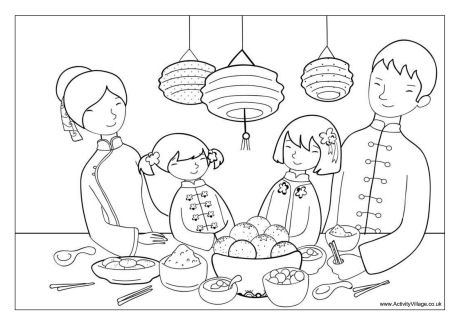 460x325 Free Chinese New Year Coloring Pages Chinese New Year Colouring