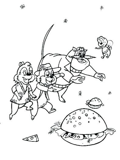 Chip And Dale Coloring Pages 394x525 Chip And Dale Coloring Pages