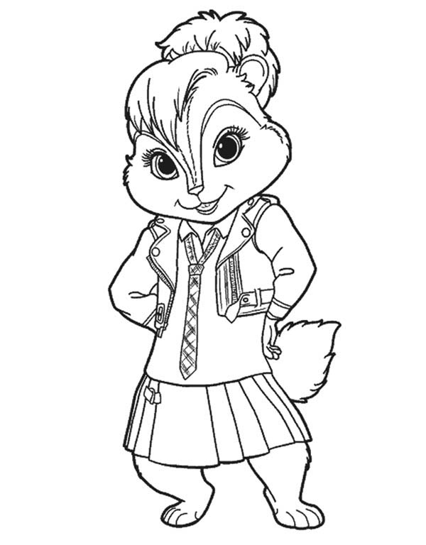 Lovely Brittany The Chipettes Coloring Page 600x768 Lovely Brittany The Chipettes Coloring Page